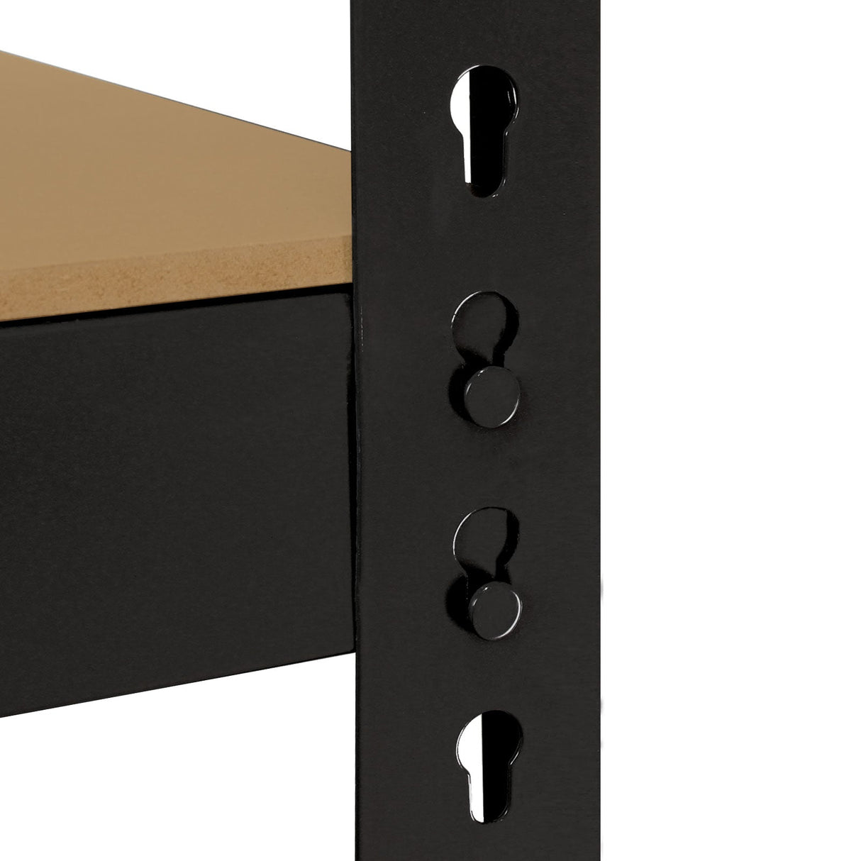 Estante Q-Rax com 4 prateleiras de aço preto sem parafusos