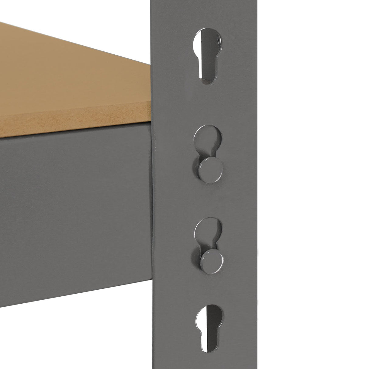 Prateleira industrial de aço Q-Rax sem parafusos cinza com 160 cm de largura