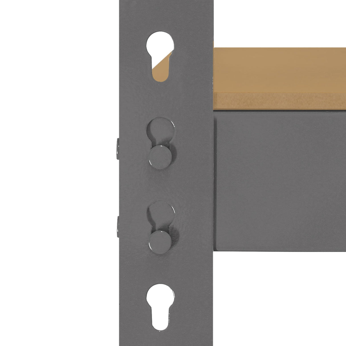 Prateleira industrial de aço Q-Rax sem parafusos cinza com 160 cm de largura