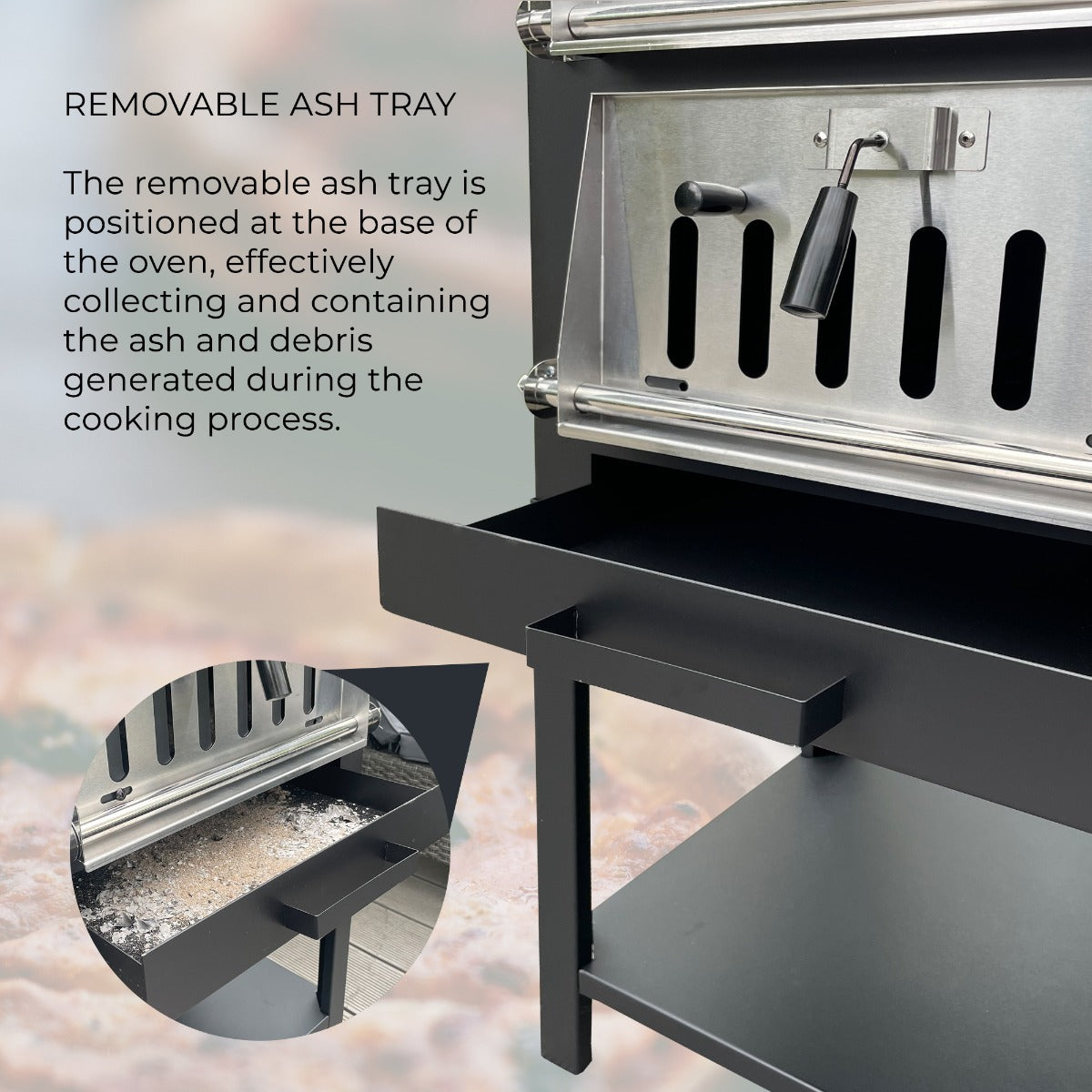 Forno de pizza multifuncional com pá