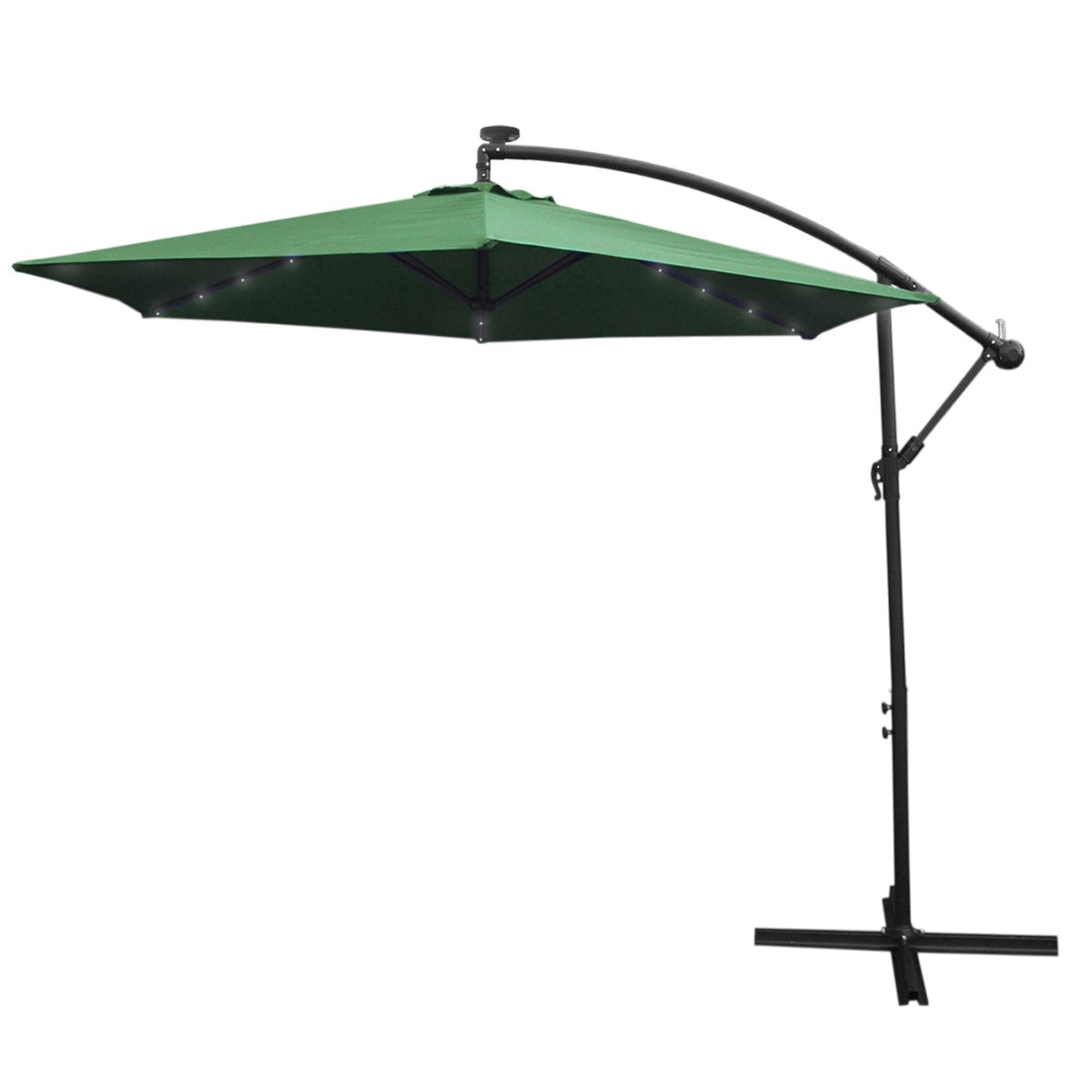 Guarda-chuva Cantilever 3m com Luzes LED - Verde
