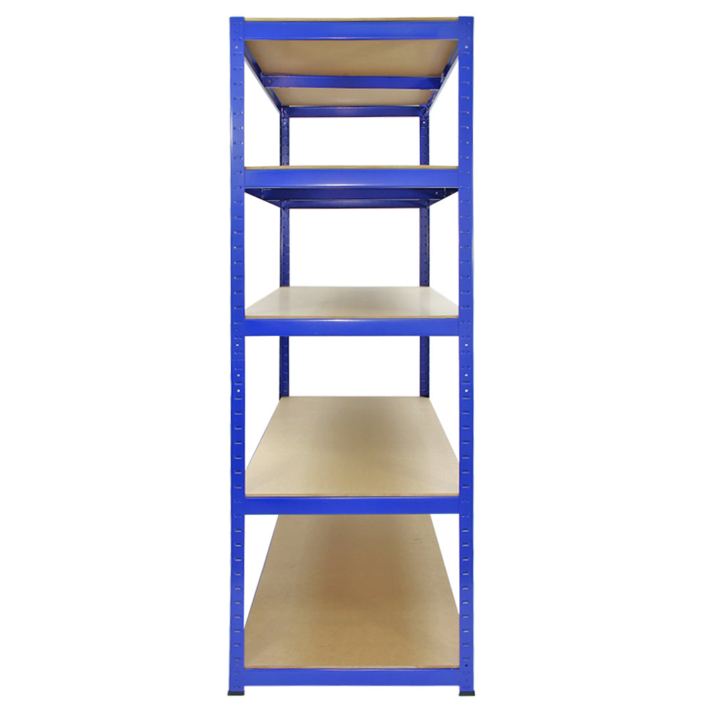 Prateleira de aço T-Rax sem parafusos azul com 120 cm de largura