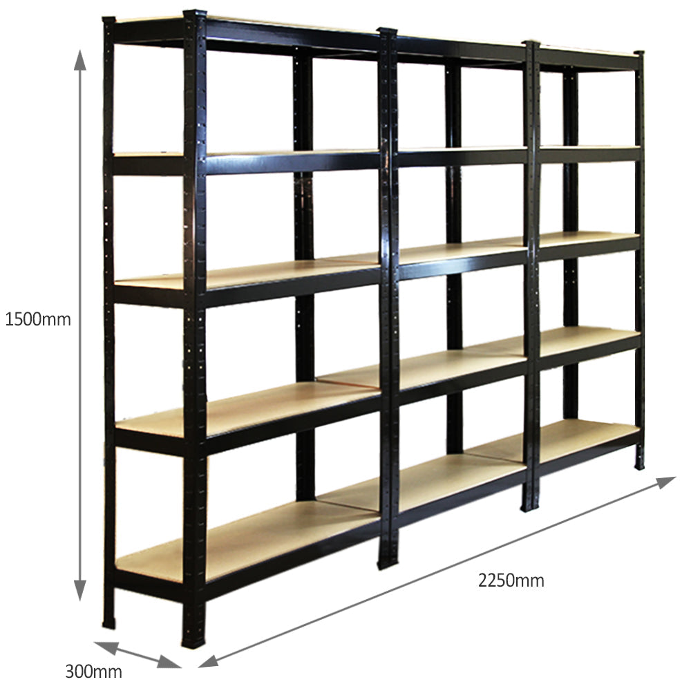 Monster Racking - Racks para serviços pesados ??T-Rax, racks, 75 cm C x 30 cm P, conjunto de 3