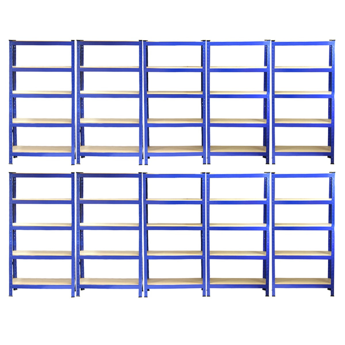 Racking Monster - Racks para serviços pesados ??T-Rax, azul, 75 cm C x 30 cm P, conjunto de 10