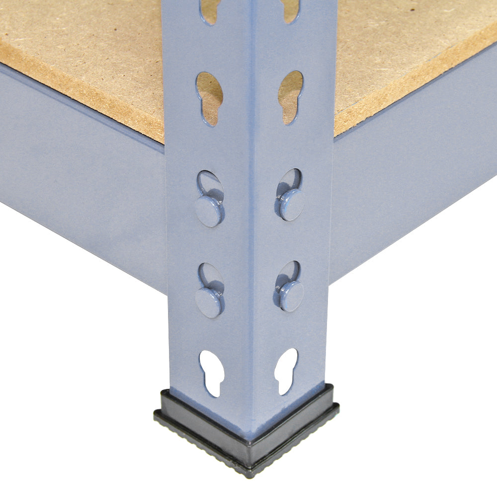 10 x prateleiras de metal Q-Rax, cinza, 120 x 50 x 180 cm