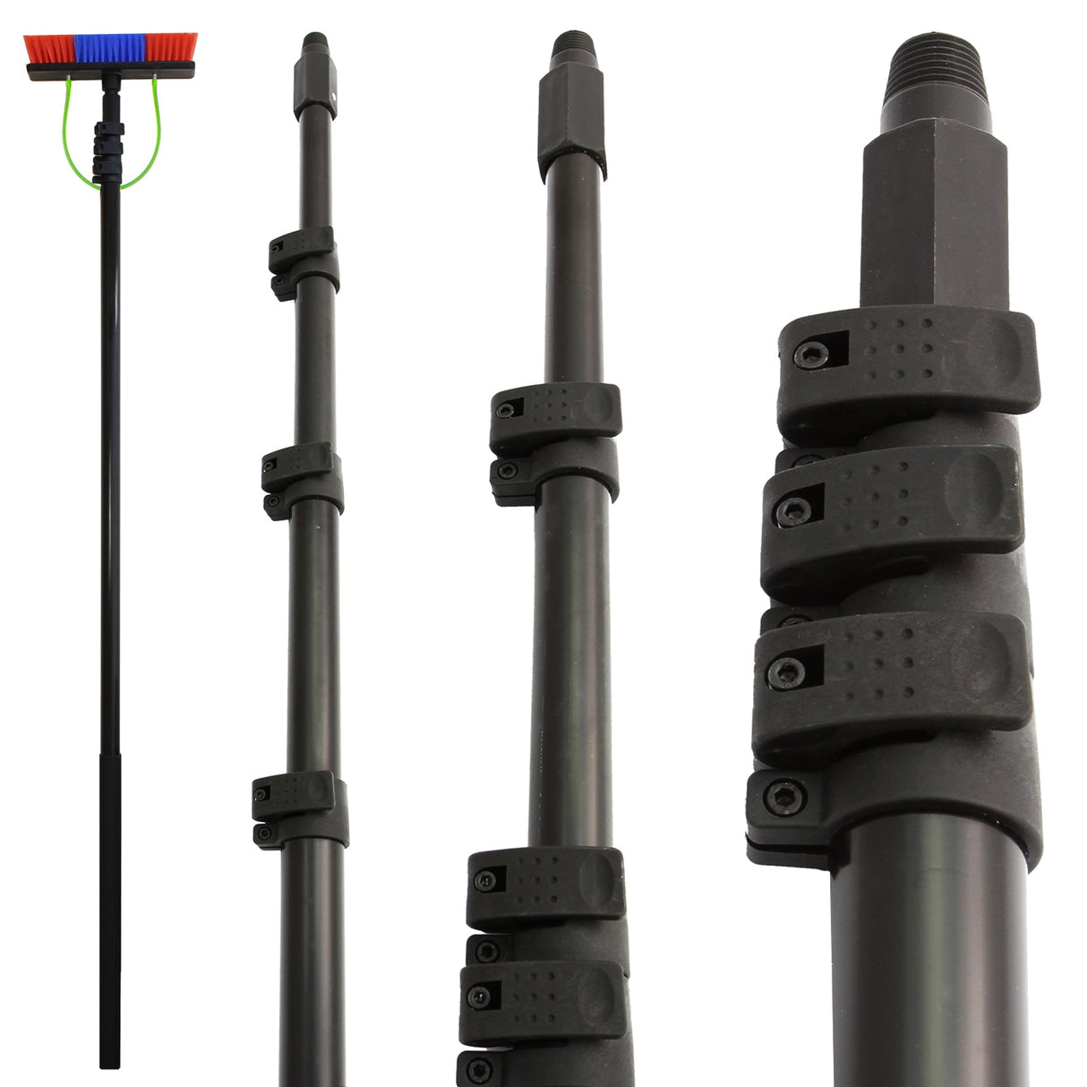 Pólo de limpeza de vidro extensível até 6 metros