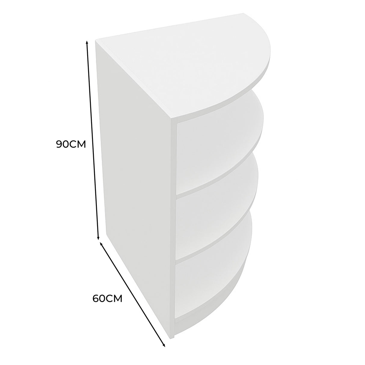 Balção Comercial de Canto LM60 – Branco