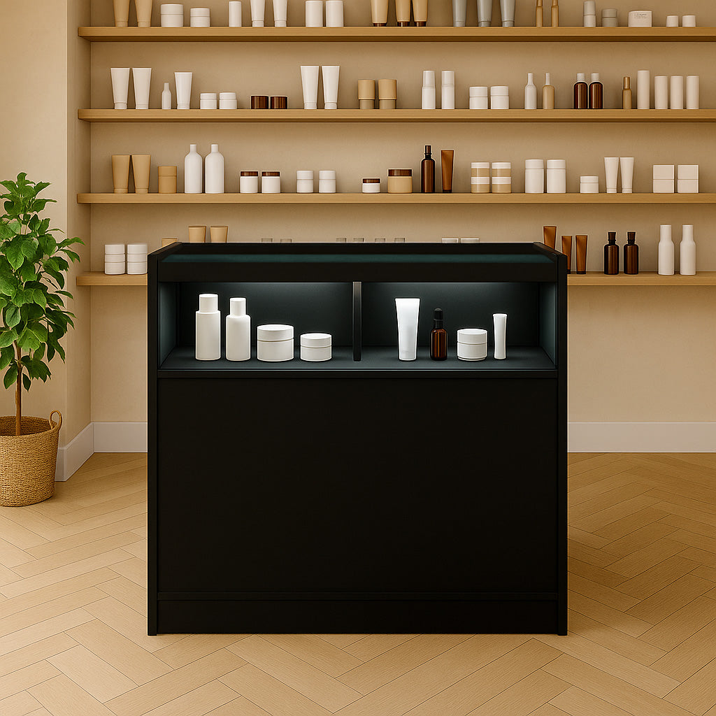 Balcão Comercial com Luz LED B900 – Preto