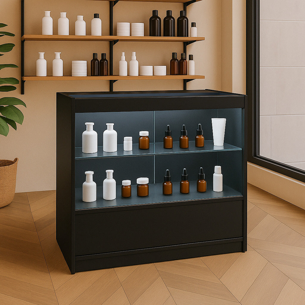 Balcão Comercial com Luz LED C900 – Preto