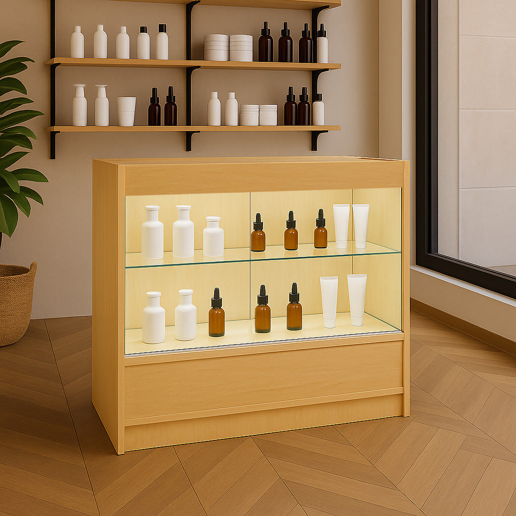 Balcão Comercial com Luz LED C900 – cor Maple