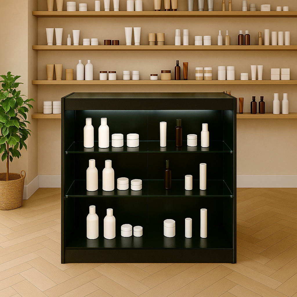 Balcão Comercial com Luz LED K900 – Preto