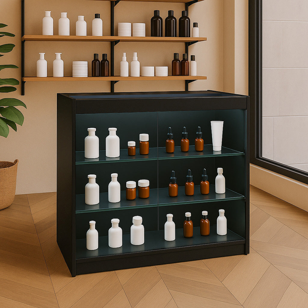 Balcão Comercial com Luz LED K900 – Preto