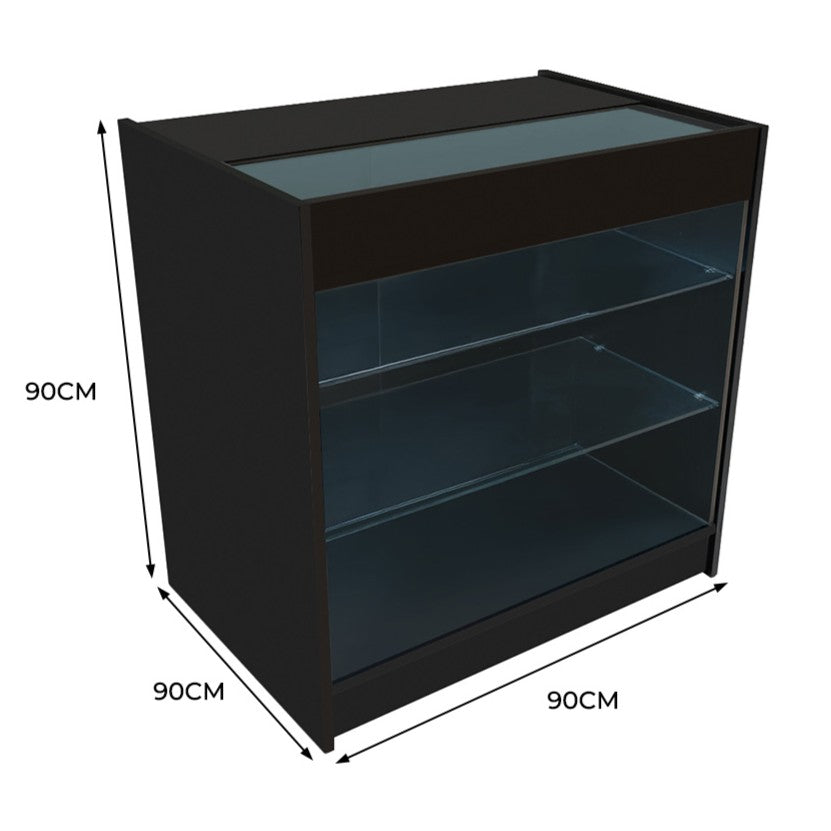 Balcão Comercial com Luz LED K900 – Preto