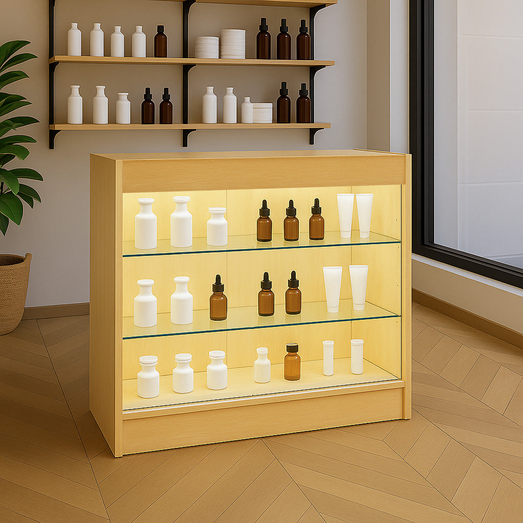 Balcão Comercial com Luz LED K900 – cor Maple