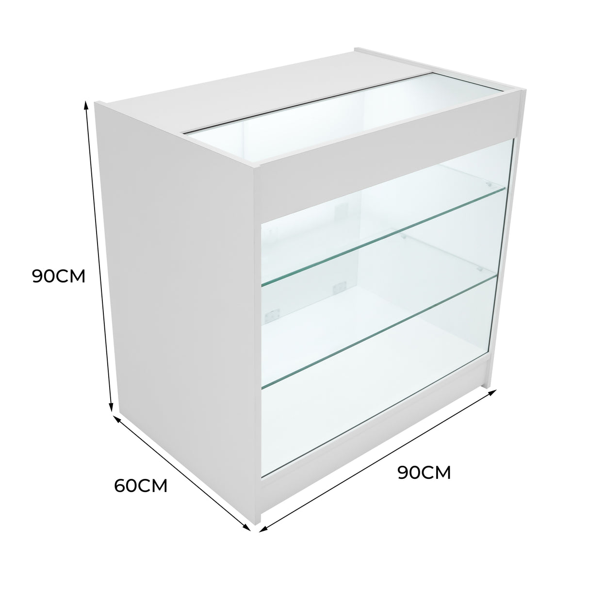 Balcão Comercial com Luz LED K900 – Branco