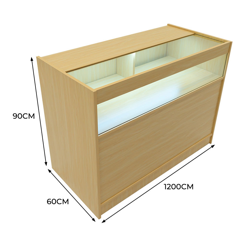 Balcão Comercial com Luz LED B1200 – cor Maple