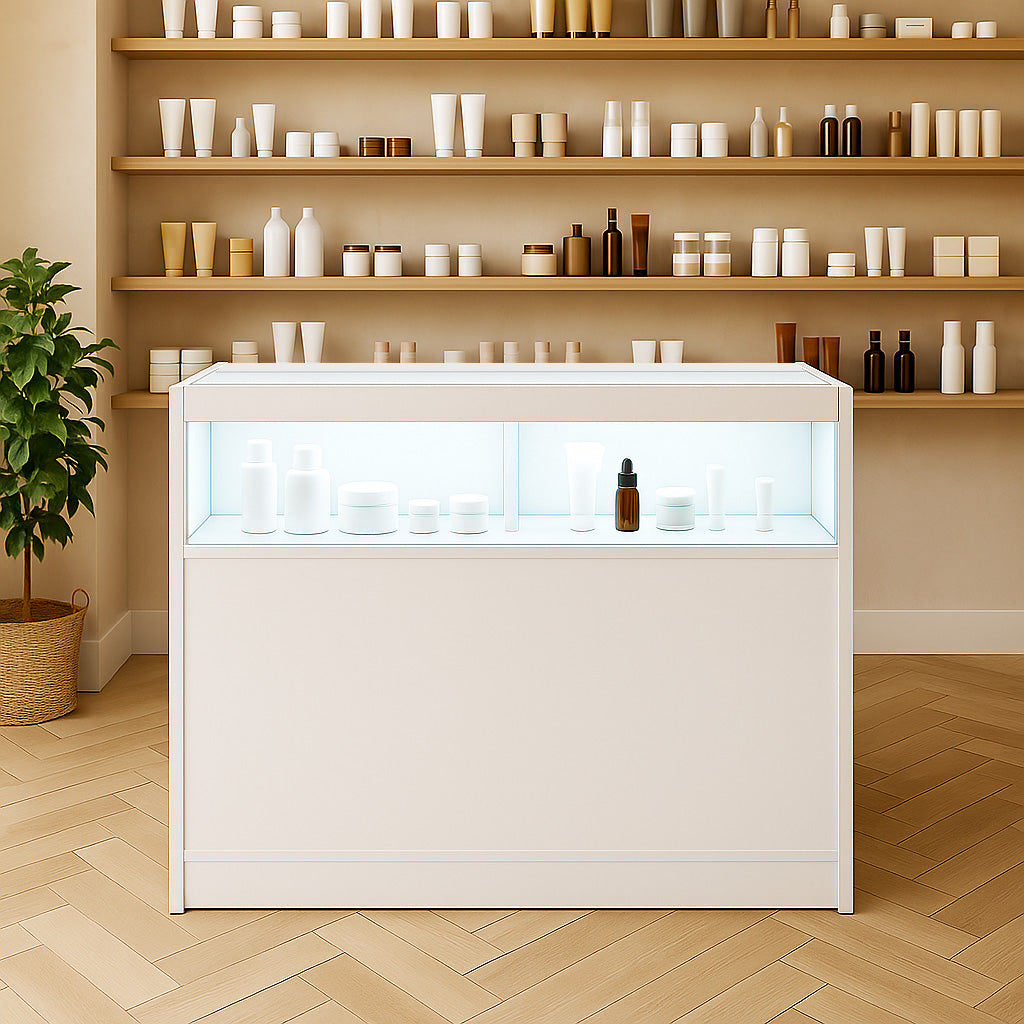 Balcão Comercial com Luz LED B1200 – Branco