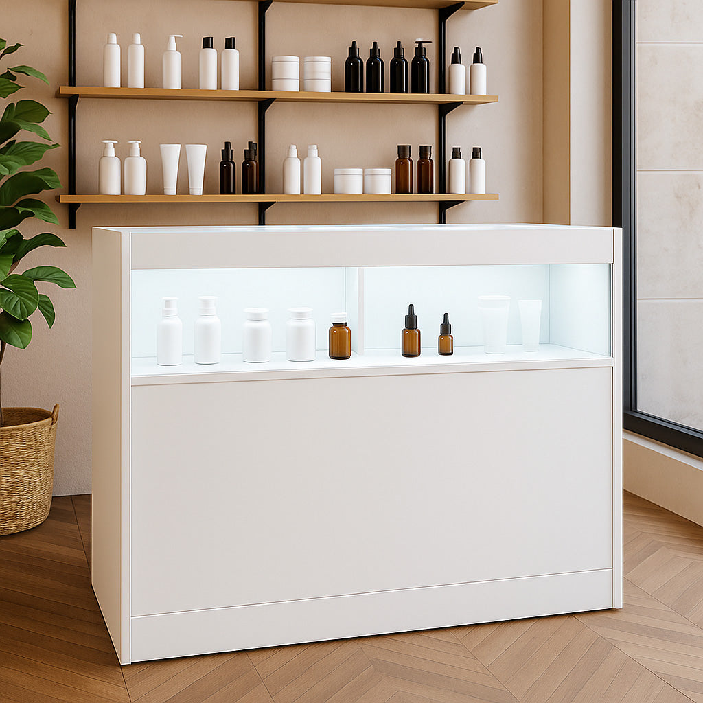 Balcão Comercial com Luz LED B1200 – Branco