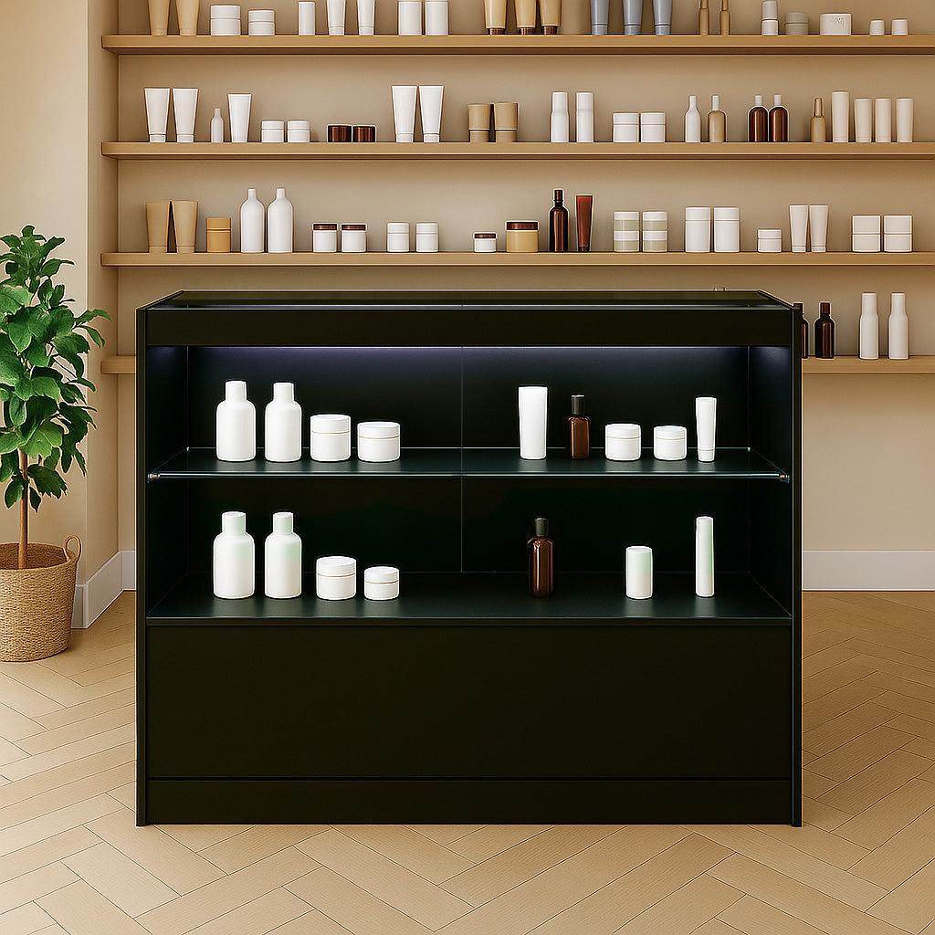 Balcão Comercial com Luz LED C1200 – Preto