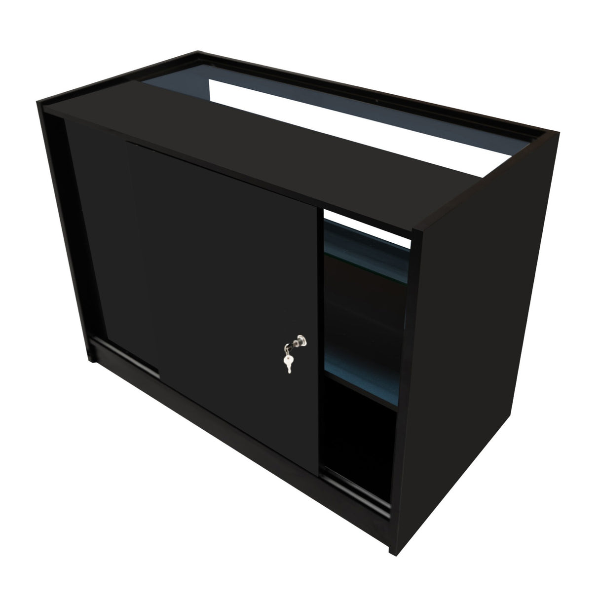 Balcão Comercial com Luz LED C1200 – Preto