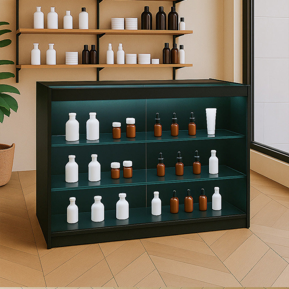 Balcão Comercial com Luz LED K1200 – Preto