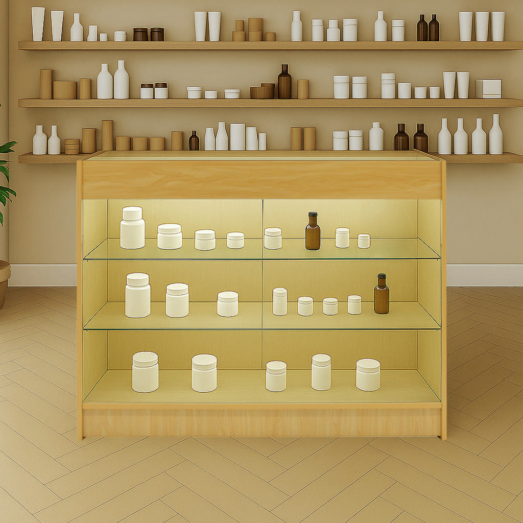 Balcão Comercial com Luz LED K1200 – Cor Maple