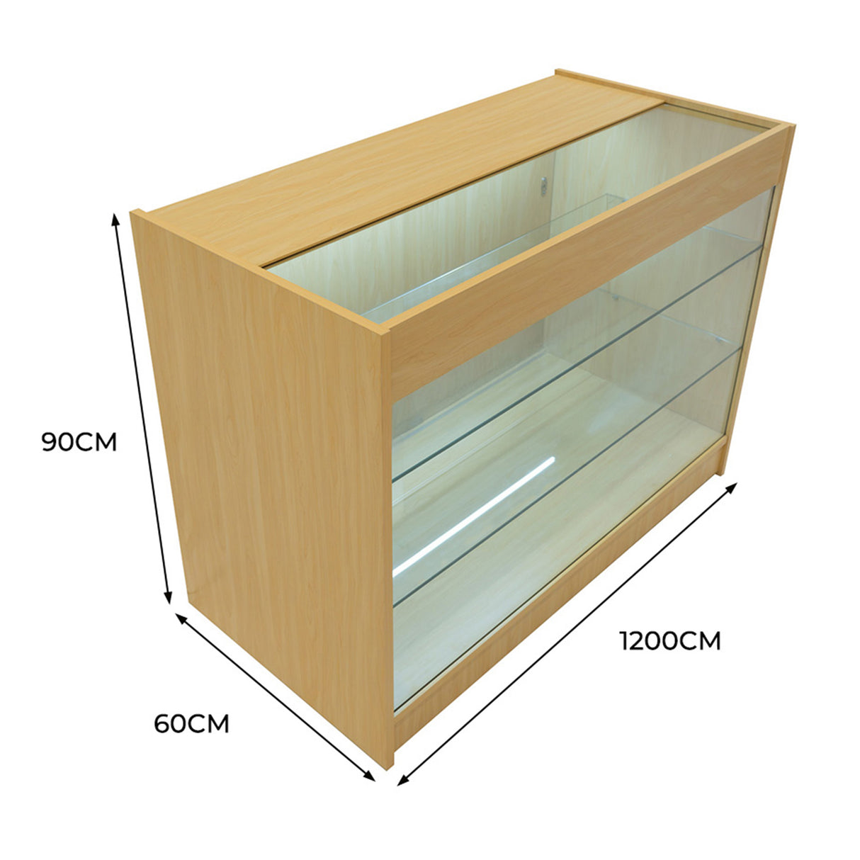 Balcão Comercial com Luz LED K1200 – Cor Maple