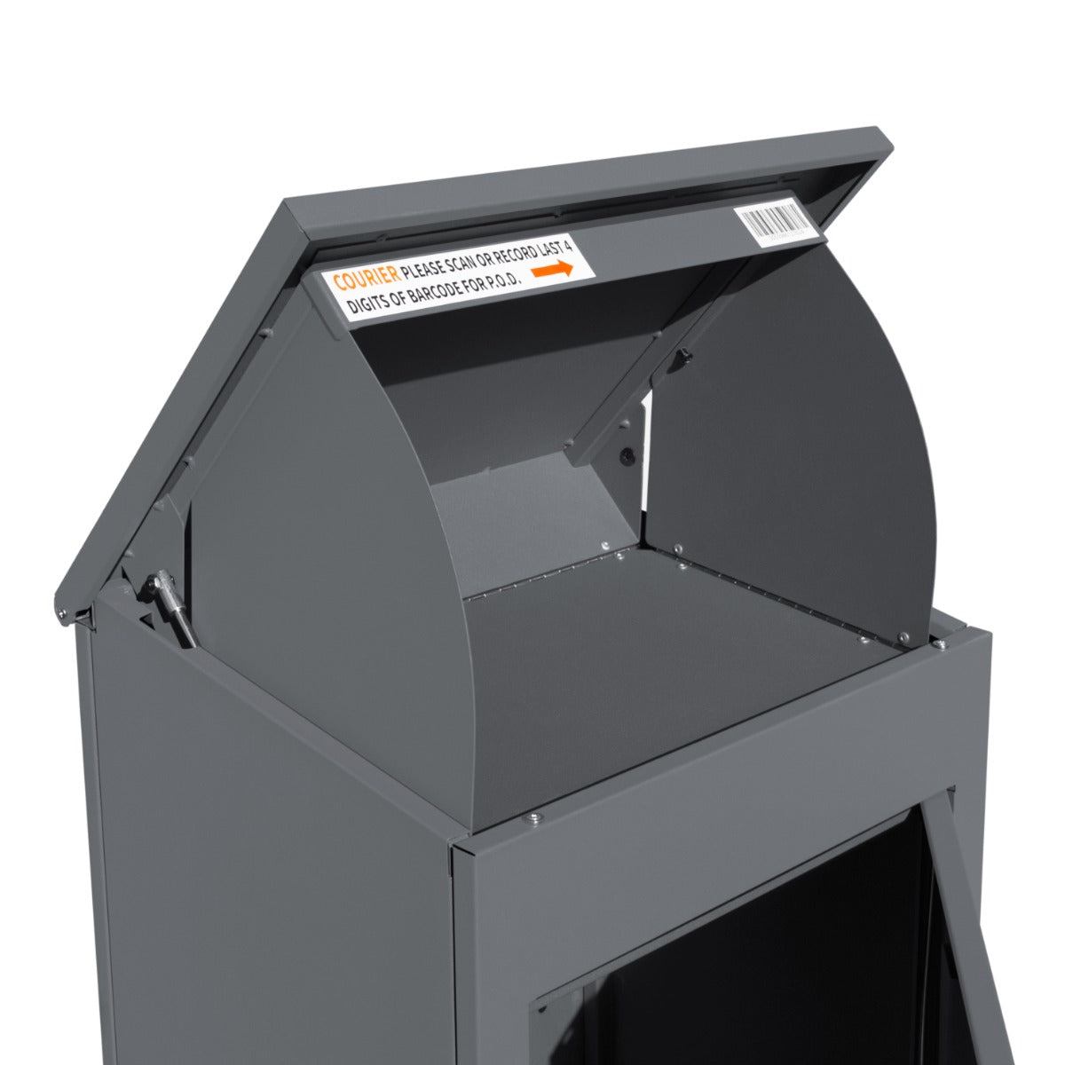 Caixa postal cinza antirroubo