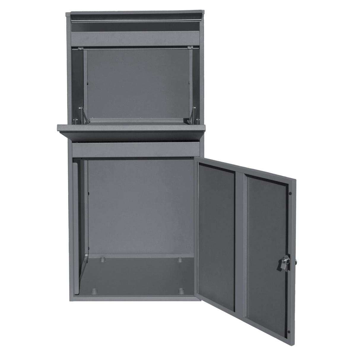 Caixa de Correio XL Anti-Roubo Cinzenta