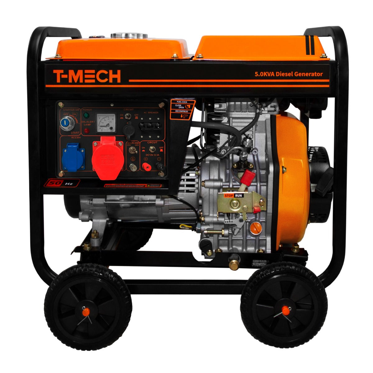Gerador diesel de estrutura aberta T-Mech 5kVA