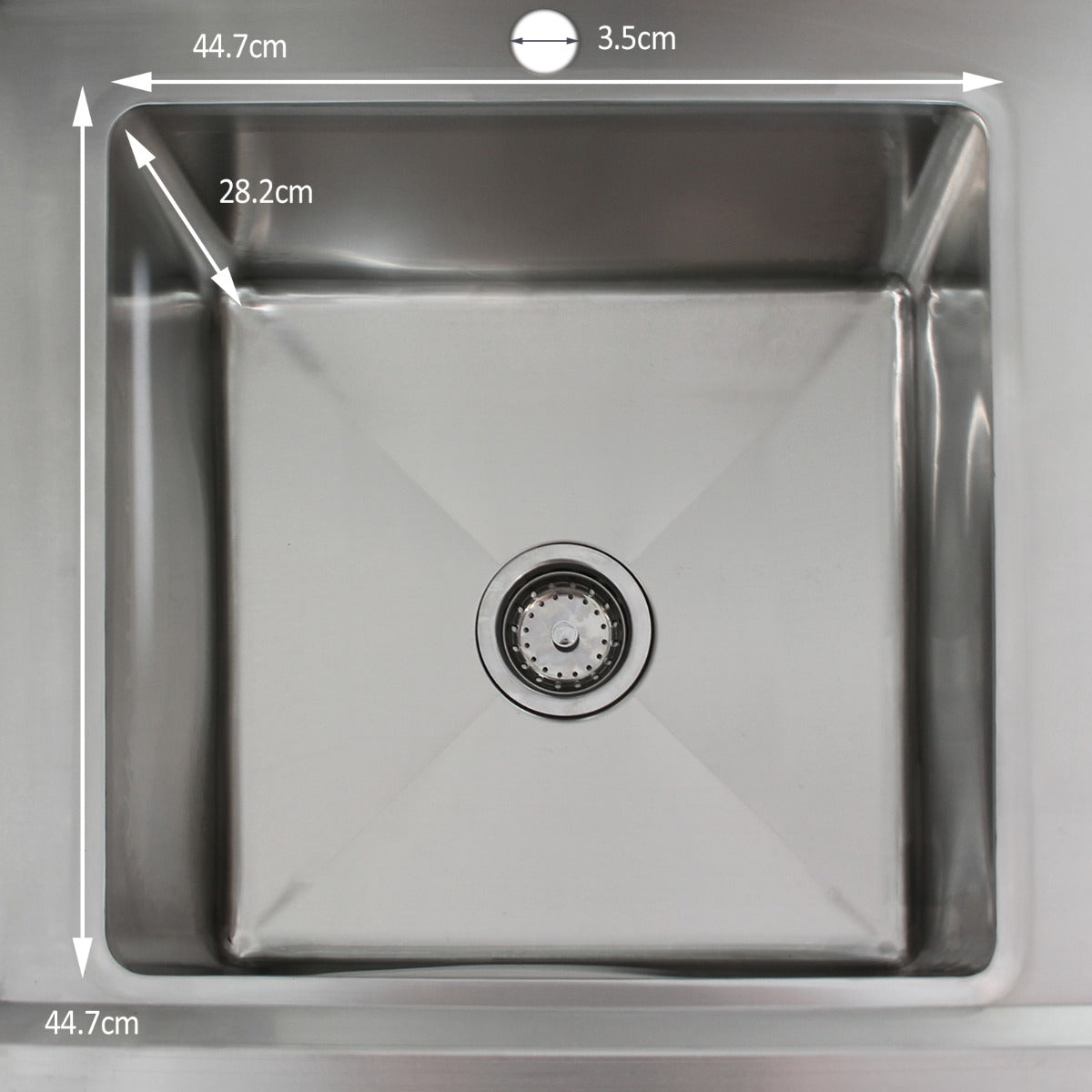 Pia de cozinha KuKoo em aço inoxidá vel - escorredor esquerdo