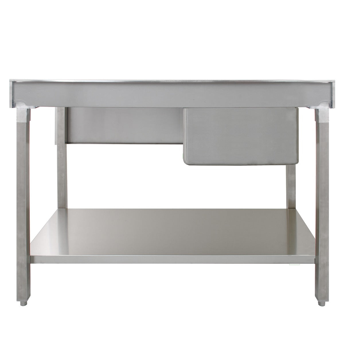 Pia de cozinha de aço inoxidá vel KuKoo - escorredor direito