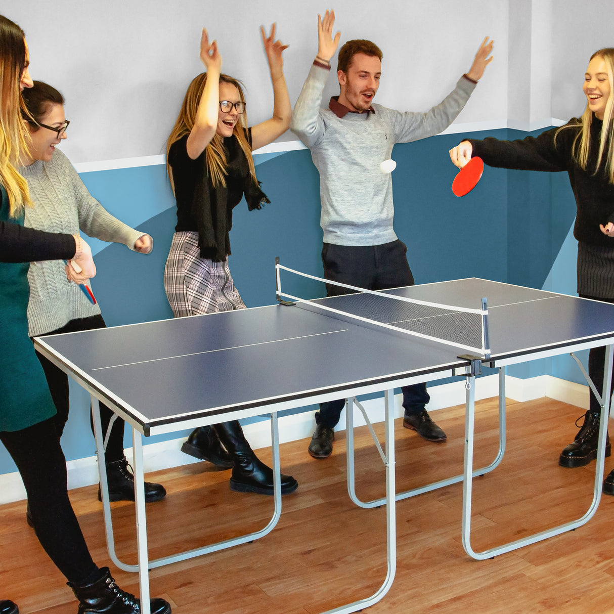 Mesa de Ping Pong Dobrável com Acessórios