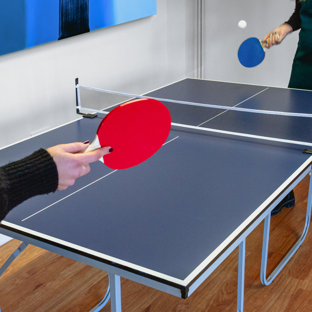 Mesa de Ping Pong Dobrável com Acessórios