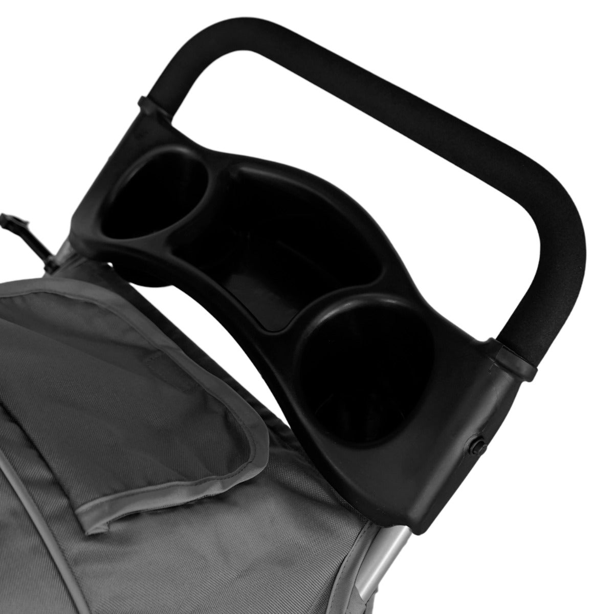 Carrinho para Animais de Estimação com Capa de Chuva - Cinza