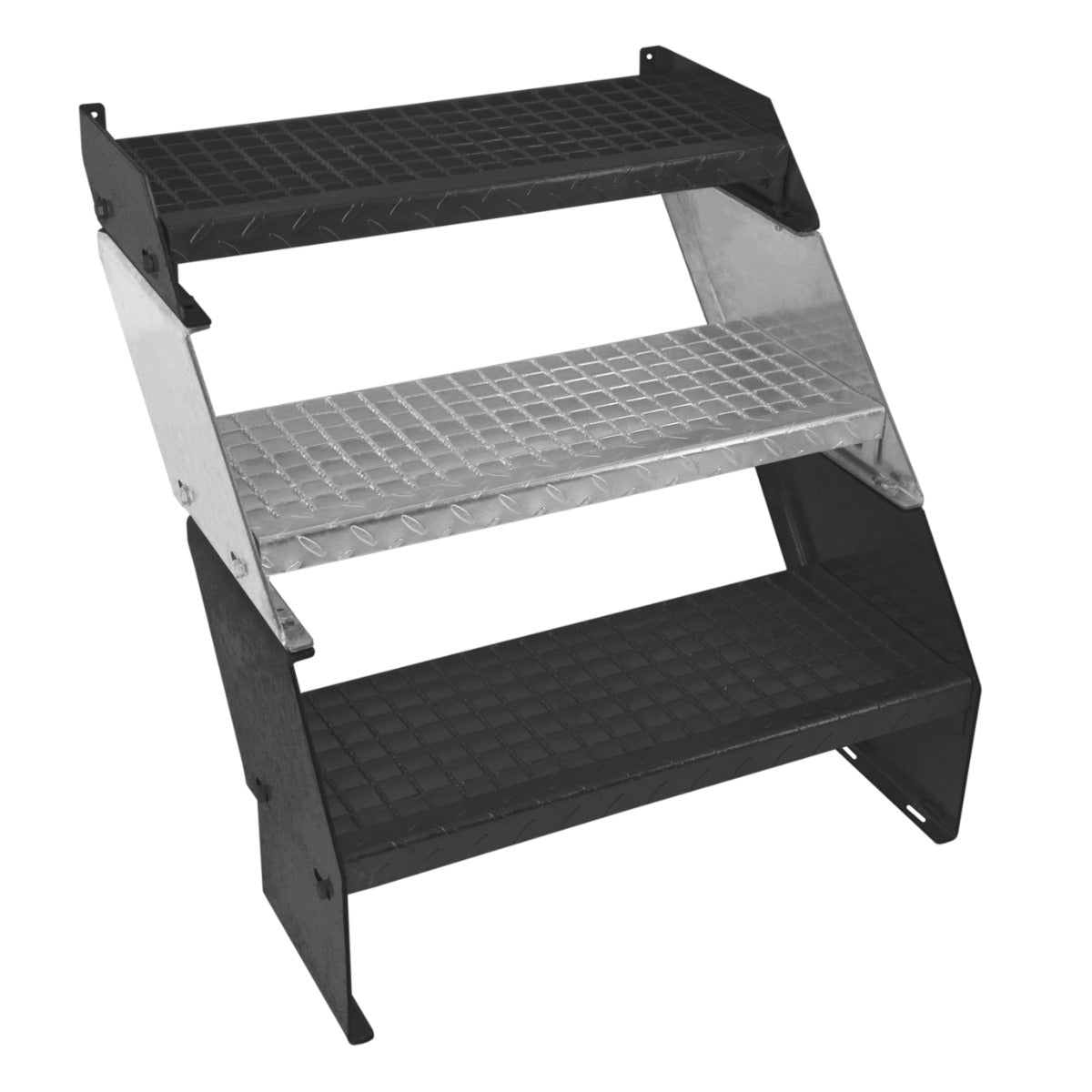 Degrau adicional de aço galvanizado ? 600 mm de largura