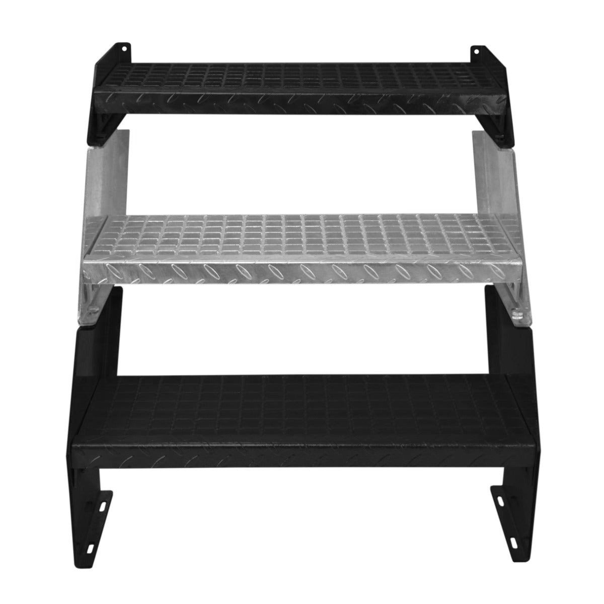 Degrau adicional de aço galvanizado ? 600 mm de largura