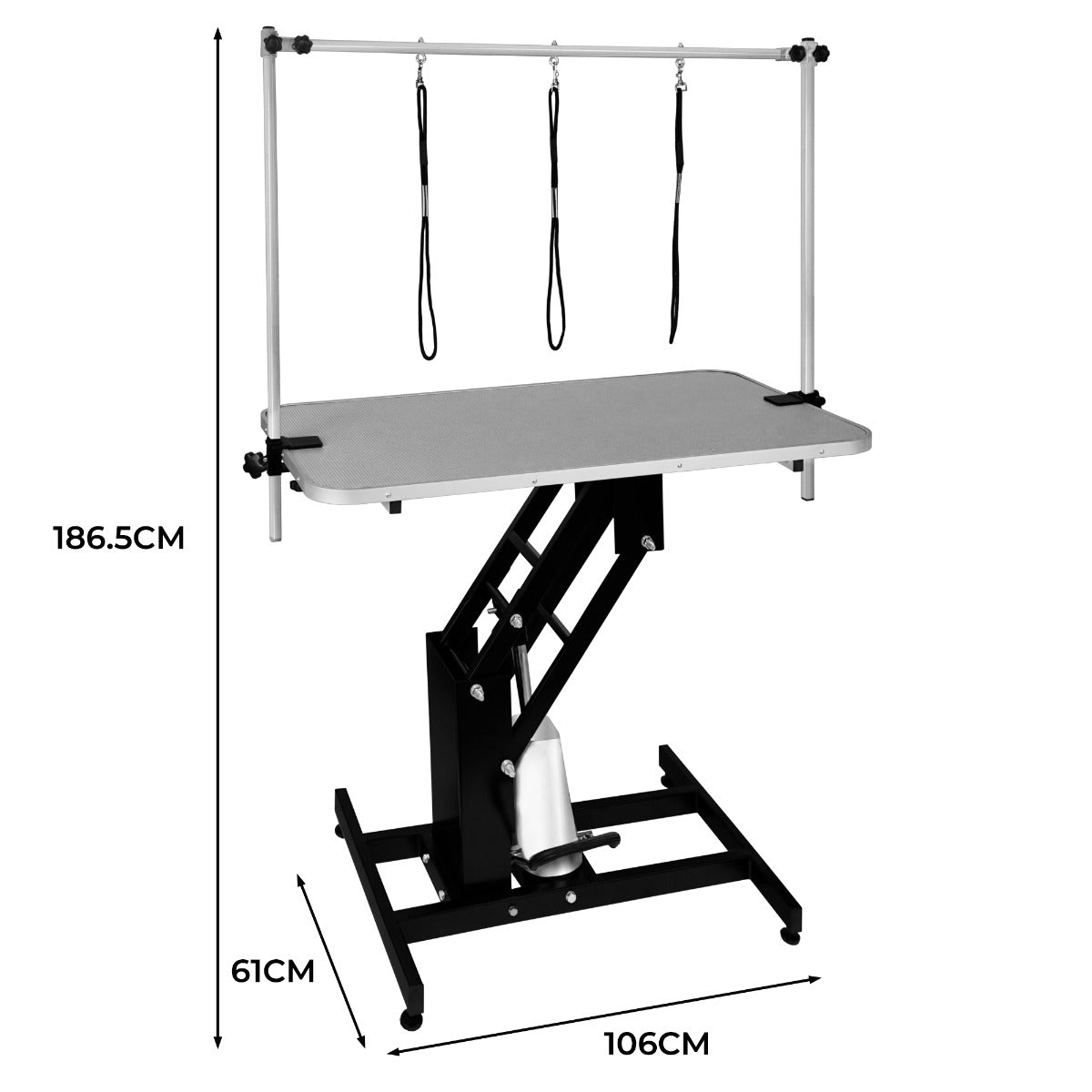 Mesa Hidrá ulica Preta - Superfície Cinza