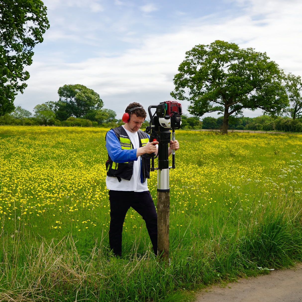 Cravador de Postes 4 Tempos a Gasolina T-Mech