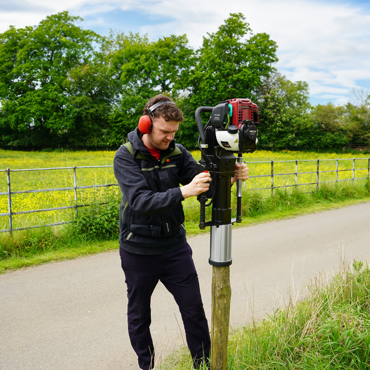 Cravador de Postes 4 Tempos a Gasolina T-Mech