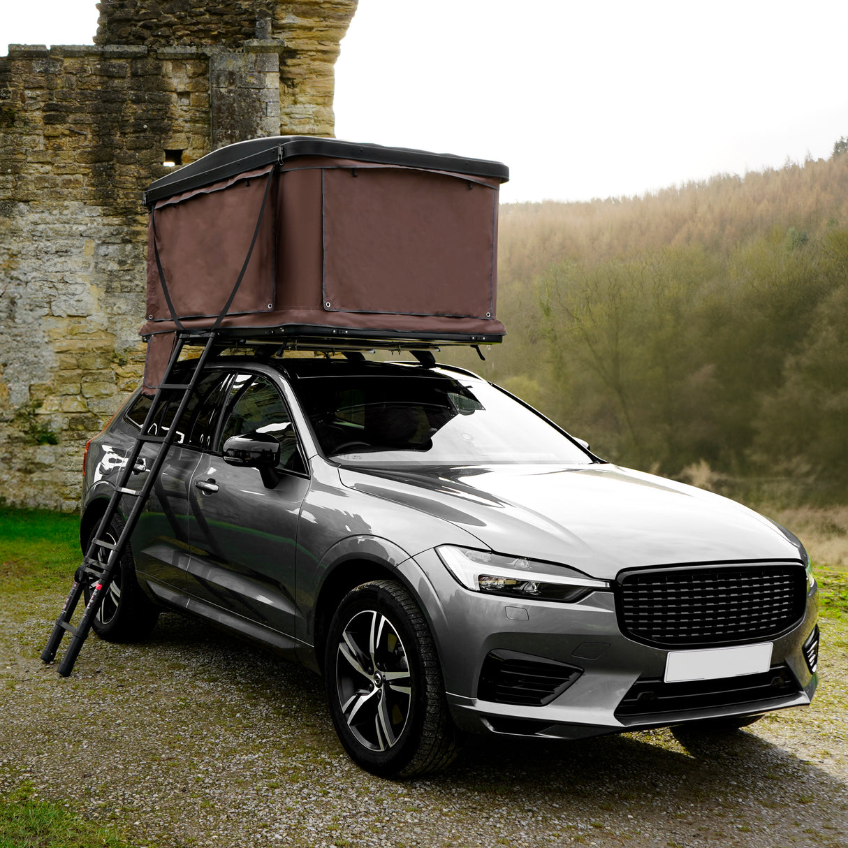 Tenda de tejadilho para carro - Castanho