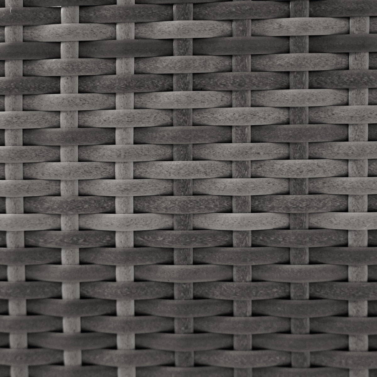 Caixa de armazenamento externa de vime - cinza