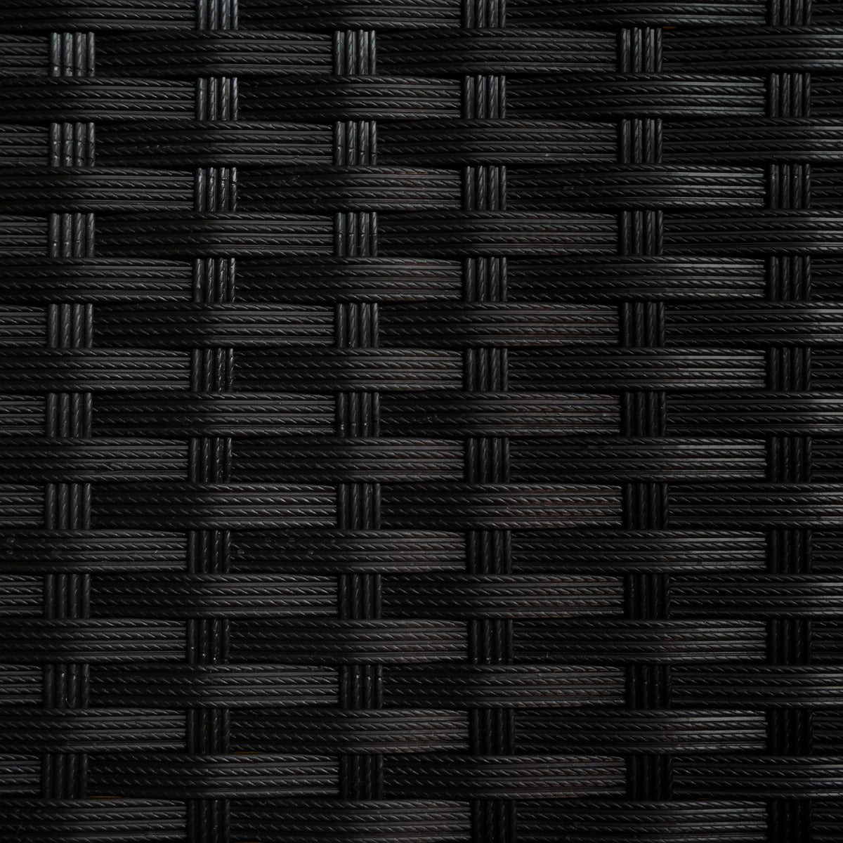 Conjunto de canto de jantar e caixa de armazenamento em rattan - preto