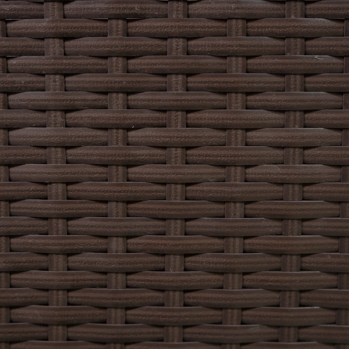 Conjunto de canto de jantar e caixa de armazenamento em rattan - marrom