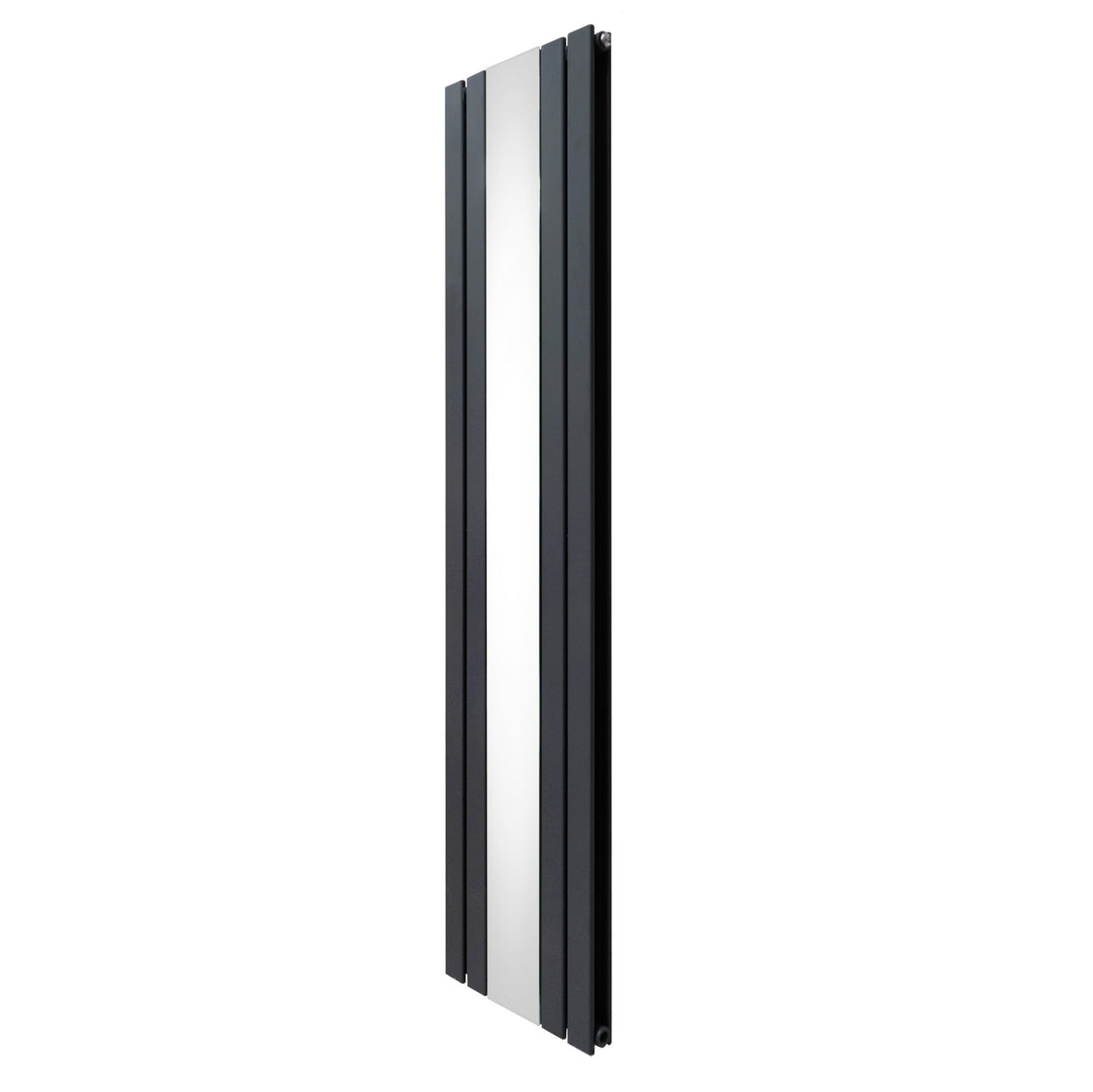 Radiador de espelho plano cinza antracite, 1800 mm x 425 mm, com superfície lisa e acabamento moderno, ideal para decoração elegante