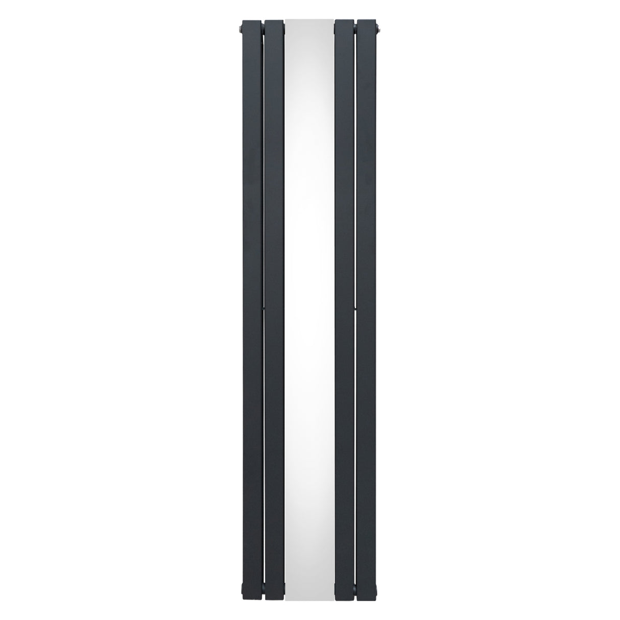 Radiador de espelho plano cinza antracite, 1800 mm x 425 mm, com acabamento liso e moderno, ideal para ambientes elegantes