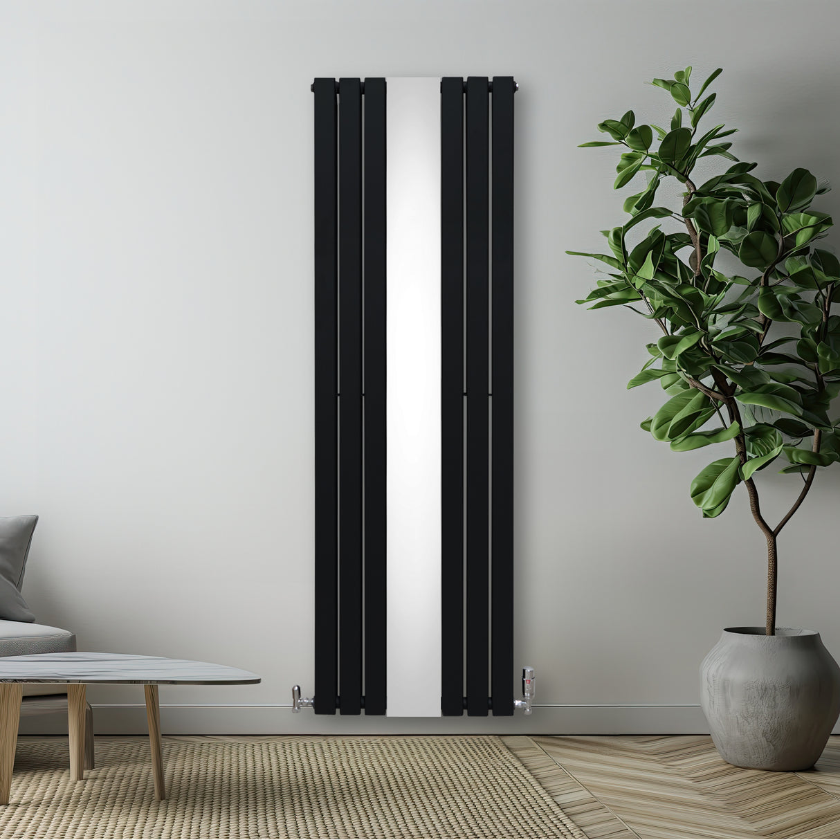 Radiador Plano com Espelho - 1800 mm x 565 mm - Preto