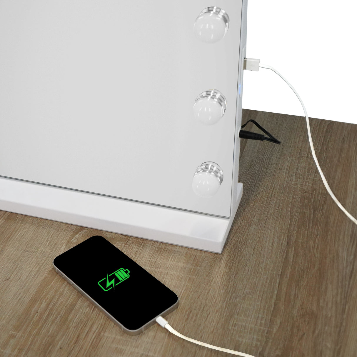 Espelho HOLLYWOOD 58 x 46cm com Luz LED & Alto-Falante Bluetooth