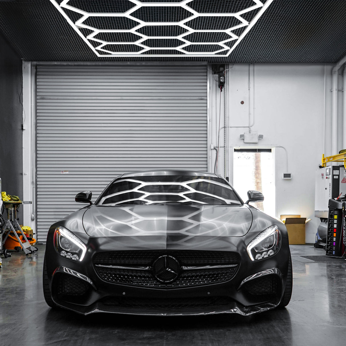 Luminária de teto LED hexagonal (x14 hexágonos)