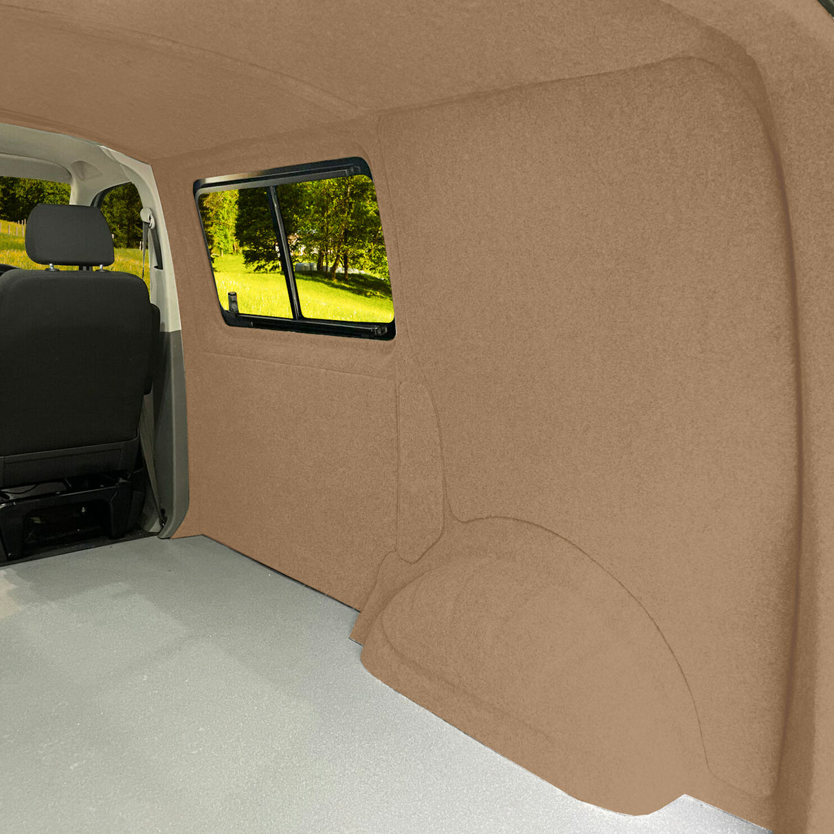 Forro de carpete para van bege